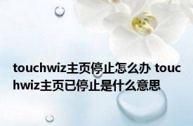 touchwiz主页停止怎么办 touchwiz主页已停止是什么意思 