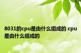 8031的cpu是由什么组成的 cpu是由什么组成的 