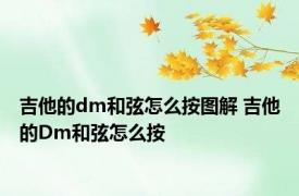 吉他的dm和弦怎么按图解 吉他的Dm和弦怎么按