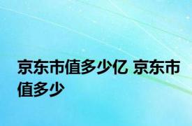 京东市值多少亿 京东市值多少 