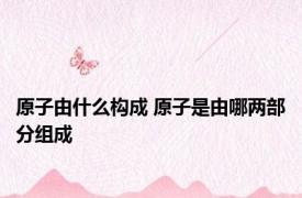 原子由什么构成 原子是由哪两部分组成