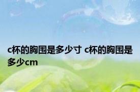 c杯的胸围是多少寸 c杯的胸围是多少cm