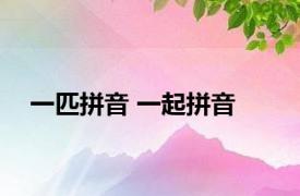 一匹拼音 一起拼音 