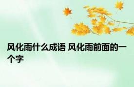 风化雨什么成语 风化雨前面的一个字 