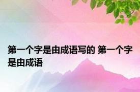 第一个字是由成语写的 第一个字是由成语