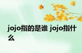 jojo指的是谁 jojo指什么