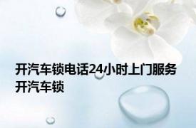 开汽车锁电话24小时上门服务 开汽车锁 