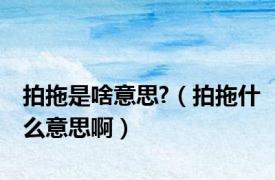 拍拖是啥意思?（拍拖什么意思啊）