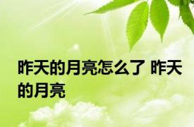 昨天的月亮怎么了 昨天的月亮 