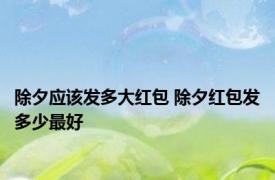 除夕应该发多大红包 除夕红包发多少最好 