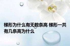 梯形为什么有无数条高 梯形一共有几条高为什么