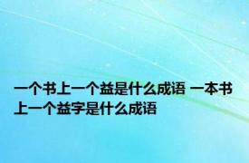 一个书上一个益是什么成语 一本书上一个益字是什么成语
