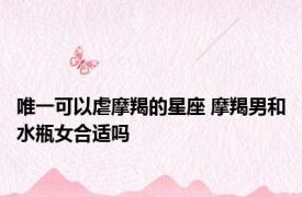 唯一可以虐摩羯的星座 摩羯男和水瓶女合适吗 