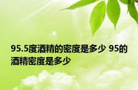 95.5度酒精的密度是多少 95的酒精密度是多少