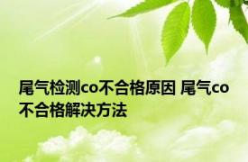 尾气检测co不合格原因 尾气co不合格解决方法