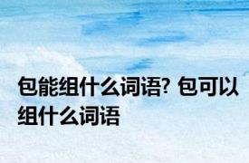 包能组什么词语? 包可以组什么词语