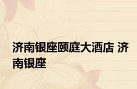 济南银座颐庭大酒店 济南银座 