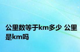 公里数等于km多少 公里是km吗