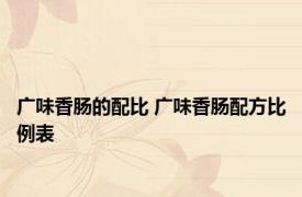 广味香肠的配比 广味香肠配方比例表 