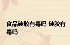 食品硅胶有毒吗 硅胶有毒吗