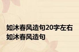 如沐春风造句20字左右 如沐春风造句 