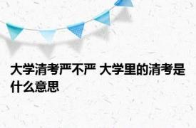 大学清考严不严 大学里的清考是什么意思