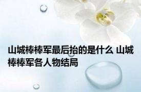 山城棒棒军最后抬的是什么 山城棒棒军各人物结局