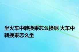 坐火车中转换乘怎么换呢 火车中转换乘怎么坐 
