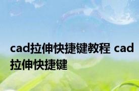 cad拉伸快捷键教程 cad拉伸快捷键 