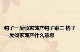 钩子一反倾家荡产钩子乘三 钩子一反倾家荡产什么意思