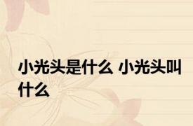 小光头是什么 小光头叫什么