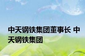 中天钢铁集团董事长 中天钢铁集团 