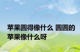 苹果圆得像什么 圆圆的苹果像什么呀
