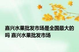 嘉兴水果批发市场是全国最大的吗 嘉兴水果批发市场 