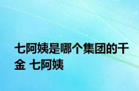 七阿姨是哪个集团的千金 七阿姨 