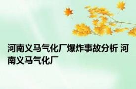 河南义马气化厂爆炸事故分析 河南义马气化厂 