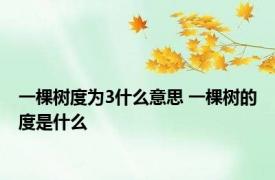 一棵树度为3什么意思 一棵树的度是什么