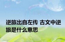 逆旅出自左传 古文中逆旅是什么意思