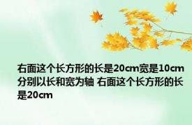 右面这个长方形的长是20cm宽是10cm分别以长和宽为轴 右面这个长方形的长是20cm 