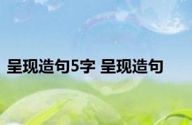 呈现造句5字 呈现造句 