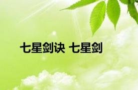 七星剑诀 七星剑 