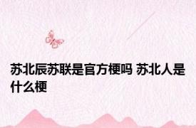 苏北辰苏联是官方梗吗 苏北人是什么梗