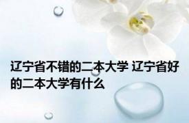 辽宁省不错的二本大学 辽宁省好的二本大学有什么