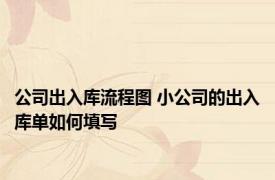公司出入库流程图 小公司的出入库单如何填写