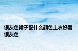 银灰色裙子配什么颜色上衣好看 银灰色 