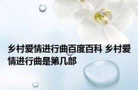 乡村爱情进行曲百度百科 乡村爱情进行曲是第几部 