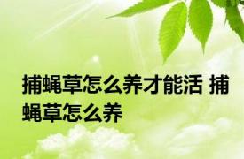 捕蝇草怎么养才能活 捕蝇草怎么养 
