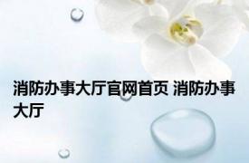 消防办事大厅官网首页 消防办事大厅 