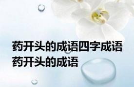 药开头的成语四字成语 药开头的成语