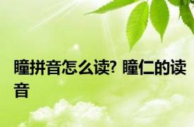 瞳拼音怎么读? 瞳仁的读音 